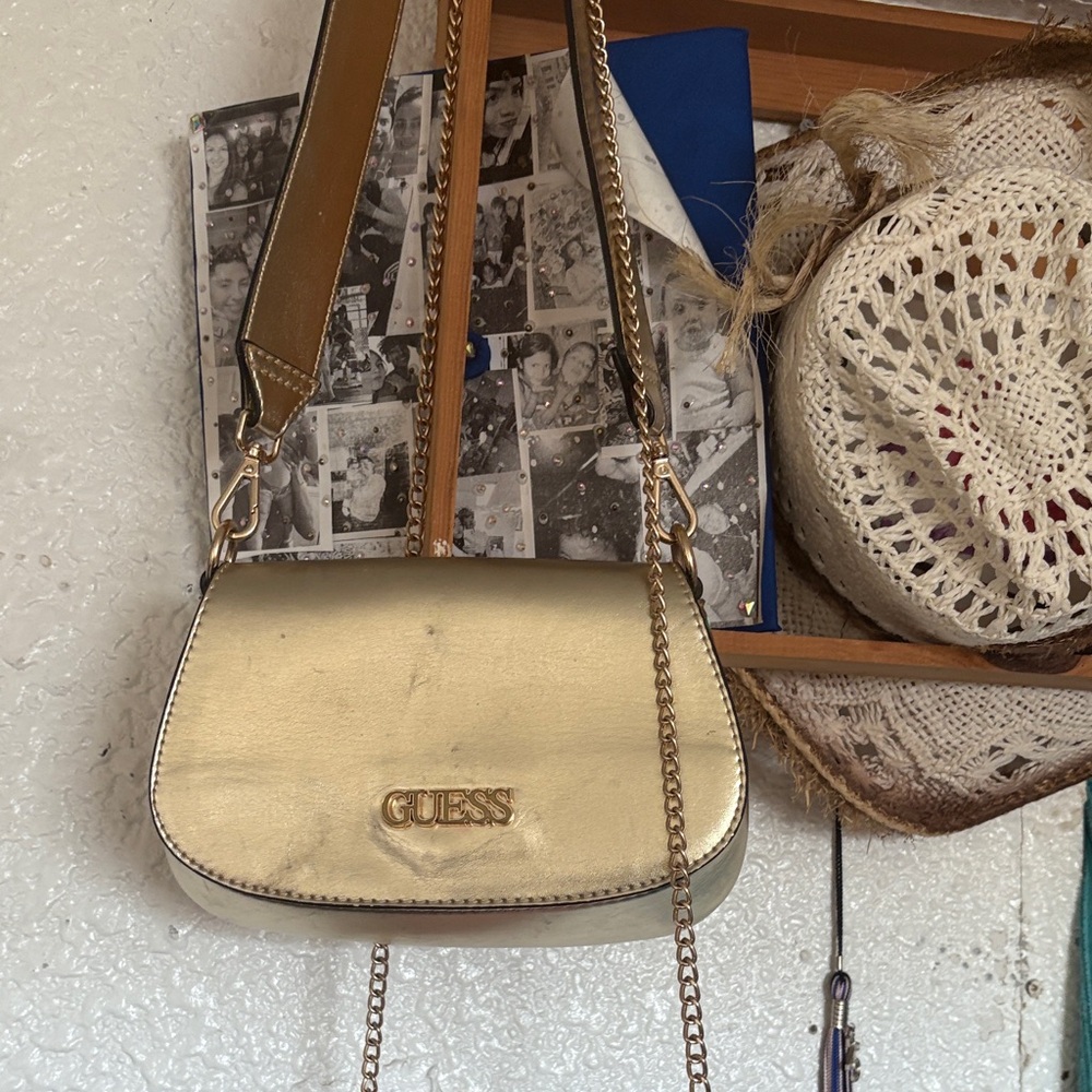 GUESS Metallic Gold Crossbody Bag